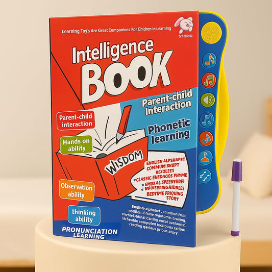 Intelligence Sound Book Learning Cards for Children,English Letters & Words Learning Book,Fun Educational Toys. Activities with Numbers,Shapes Learning Book for Toddlers for Language Skills