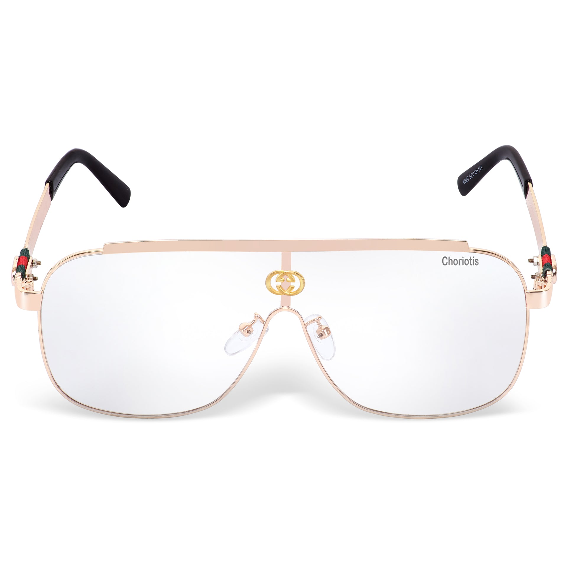 Clear(Transparent) Ghostman Square Sunglasses (SUN-CT-0039-CLR5GLD)