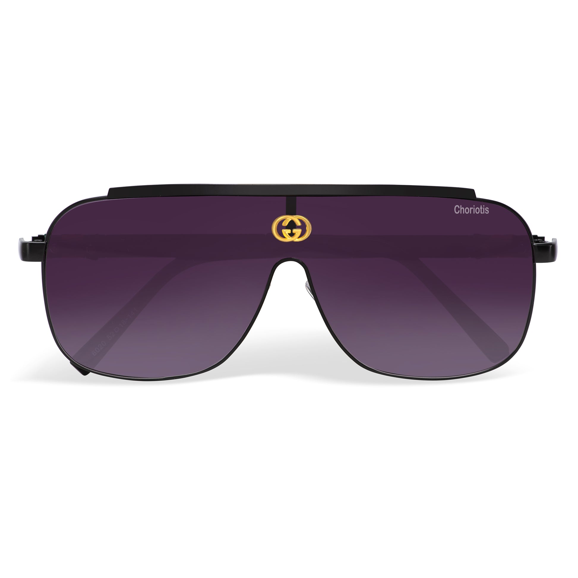 Black Ghostman Square Sunglasses (SUN-CT-0039-BLK2BLK)