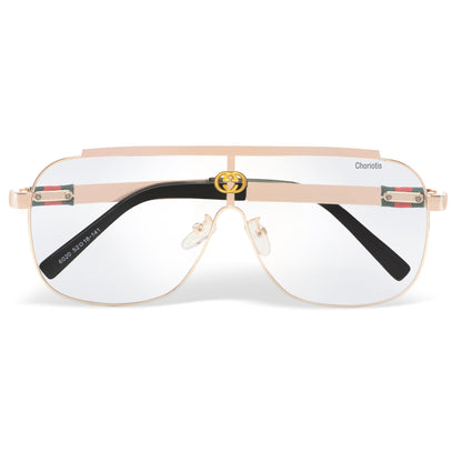 Clear(Transparent) Ghostman Square Sunglasses (SUN-CT-0039-CLR5GLD) - SWASTIK CREATIONS The Trend Point