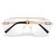 Clear(Transparent) Ghostman Square Sunglasses (SUN-CT-0039-CLR5GLD)