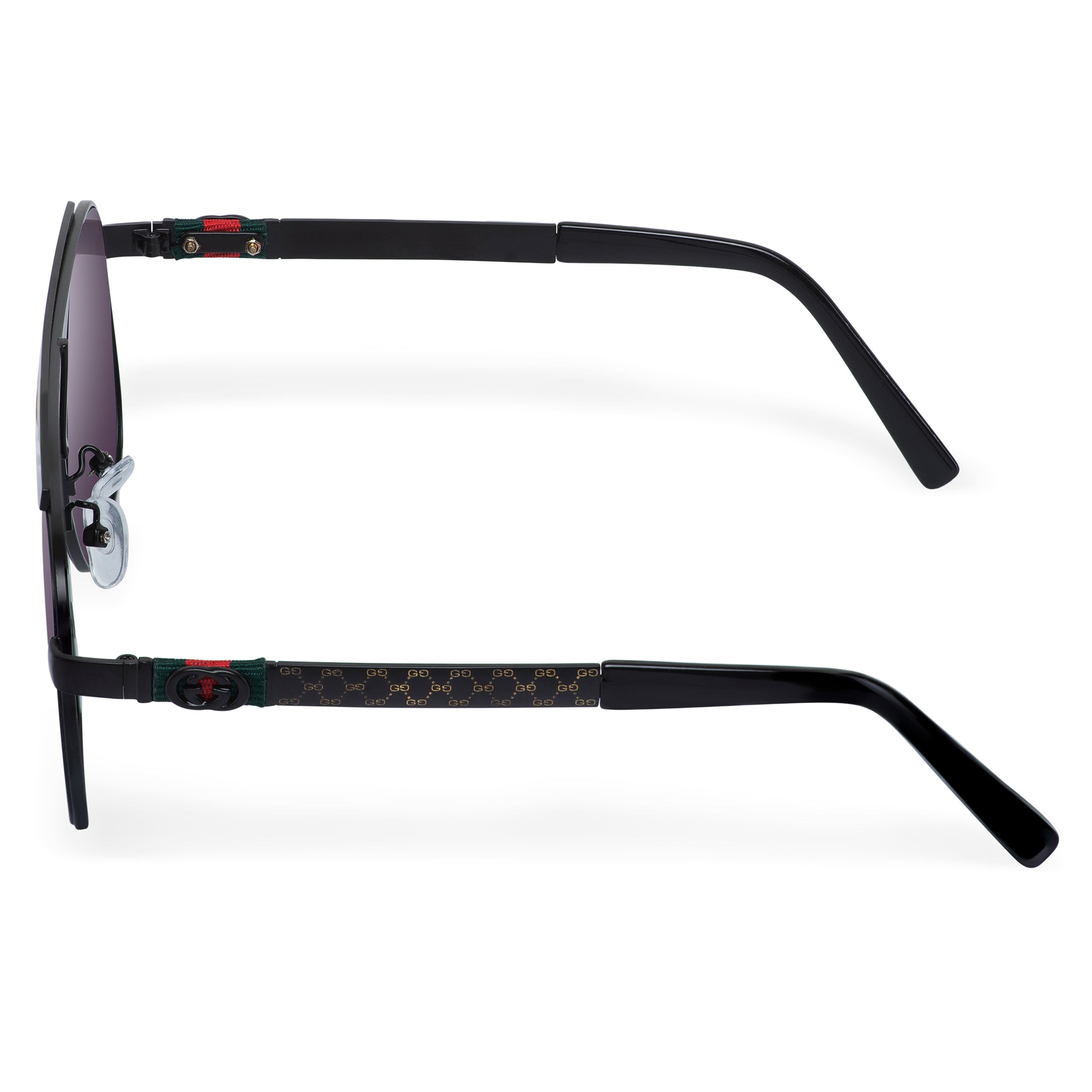 Black Ghostman Square Sunglasses (SUN-CT-0039-BLK2BLK)