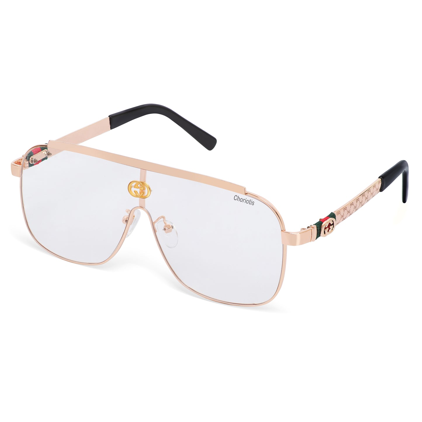 Clear(Transparent) Ghostman Square Sunglasses (SUN-CT-0039-CLR5GLD) - SWASTIK CREATIONS The Trend Point SWASTIK CREATIONS The Trend Point