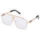 Clear(Transparent) Ghostman Square Premium Sunglasses (SUN-CT-0039-CLR5GLD)