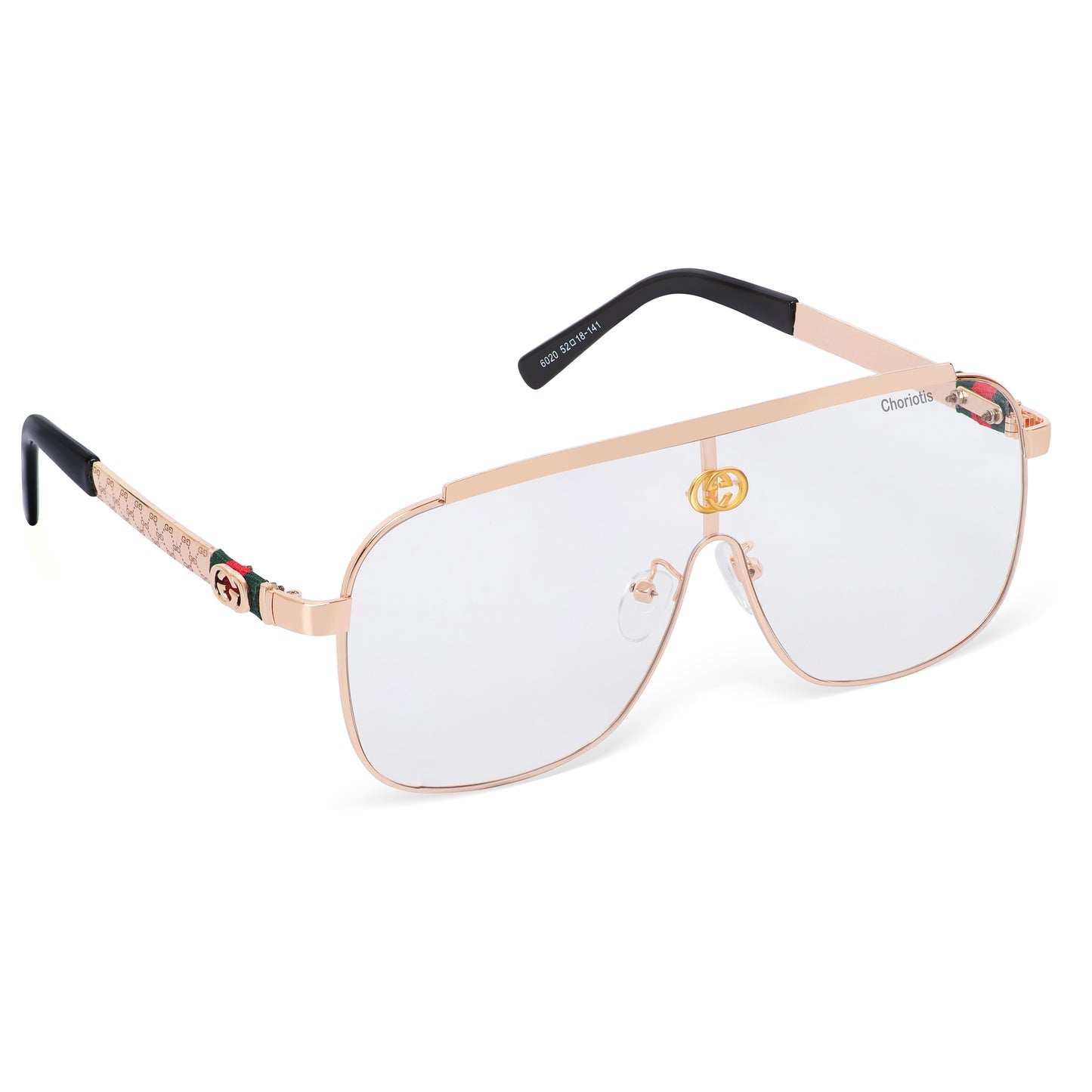 Clear(Transparent) Ghostman Square Sunglasses (SUN-CT-0039-CLR5GLD) - SWASTIK CREATIONS The Trend Point SWASTIK CREATIONS The Trend Point