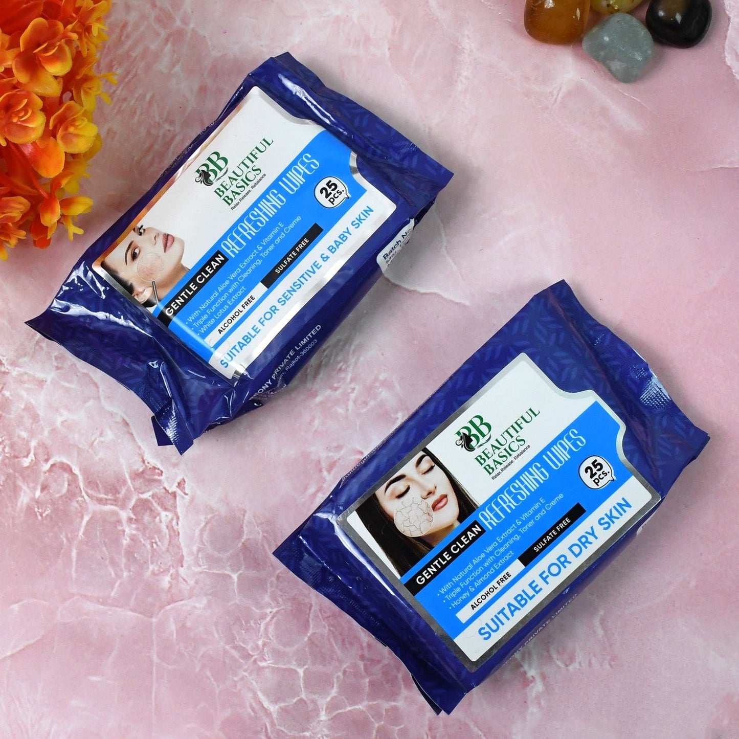 Beautiful Basics Dry & Sensitive Skin Face Wipes SWASTIK CREATIONS The Trend Point