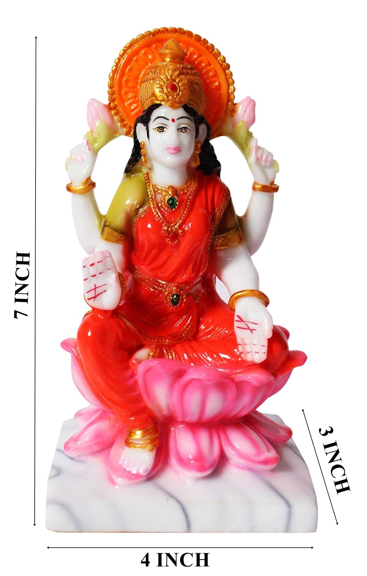 Ganesha Marble Statue (7 Inch) (MGL-01) SWASTIK CREATIONS The Trend Point