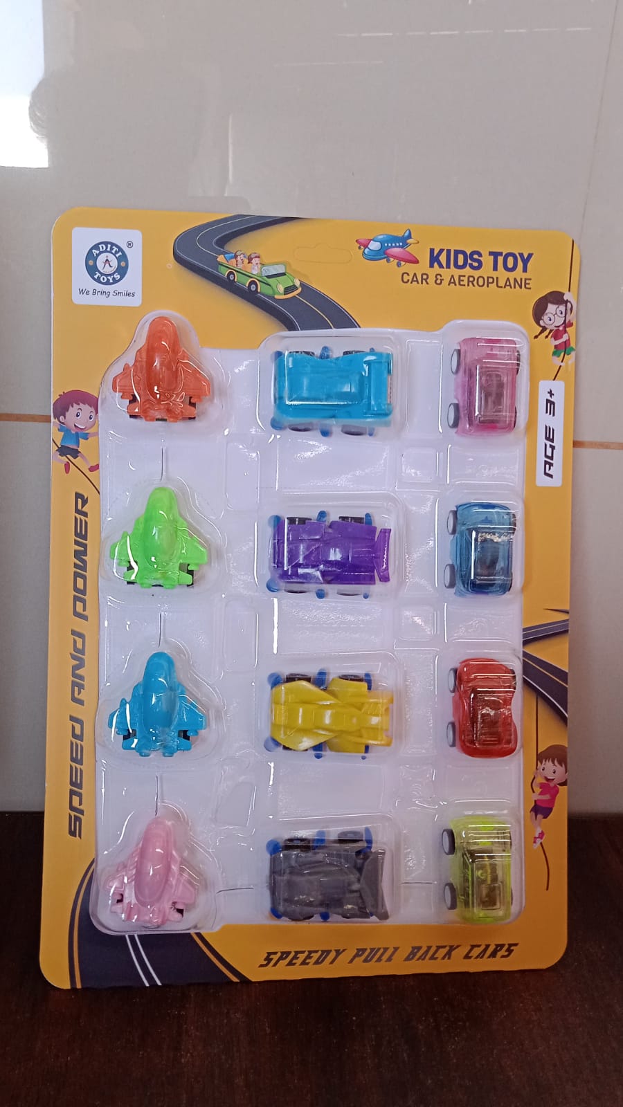 Mini Pull Back Car & Aeroplane Plastic Pull Back Car Cartoon Toys (12 Pcs Set) SWASTIK CREATIONS The Trend Point