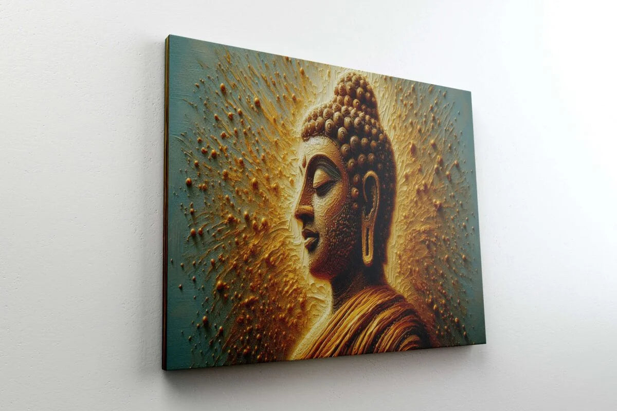 CH-BD-LDP16 Buddha Canvas Paintings For Wall Decoration For Living Room Bedroom Home Office & Hotels SWASTIK CREATIONS The Trend Point