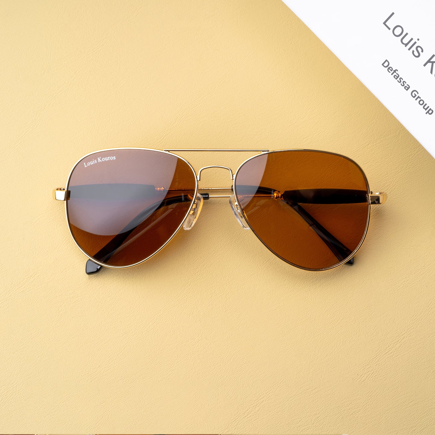 Brown Airomade Aviator Sunglasses (SUN-LK-3517-BRN1GLD-M) SWASTIK CREATIONS The Trend Point