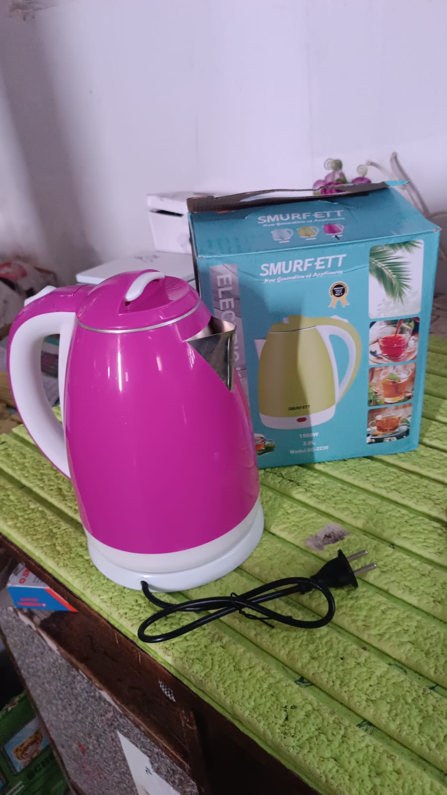 Stainless Steel Electric Kettle 1500 Watt (2 Ltr.) SWASTIK CREATIONS The Trend Point