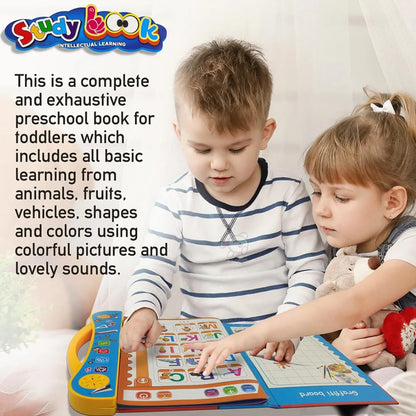 Intelligence Sound Book Learning Cards for Children,English Letters & Words Learning Book,Fun Educational Toys. Activities with Numbers,Shapes Learning Book for Toddlers for Language Skills
