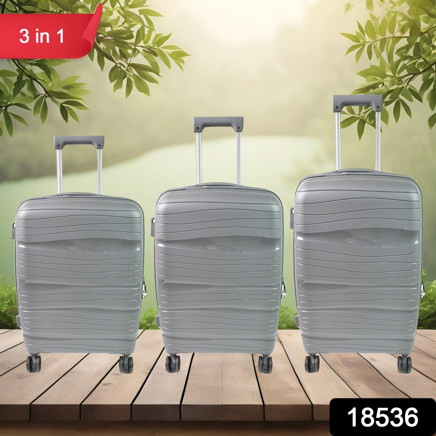 Big 3 in 1 Luggage with Wheels Travel suitcases Set (3 Pcs Set / Different Size)