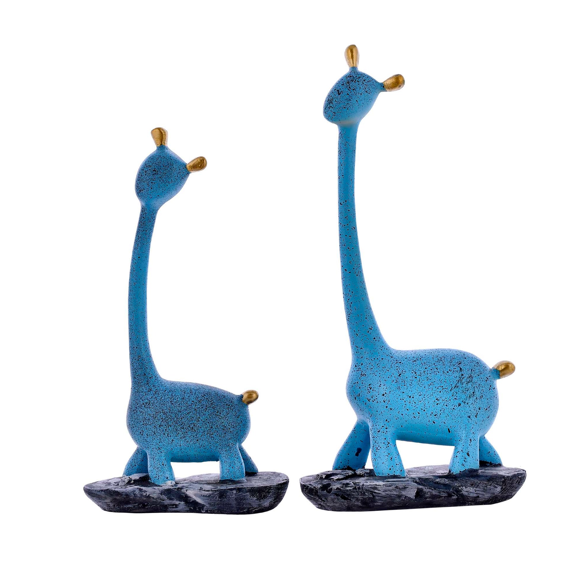 Swastik Trend Point Giraffe Pair Antique Finish Showpiece for Home Decor/Gifting/Living Room Showpiece Figurine 25cm*7cm*27cm