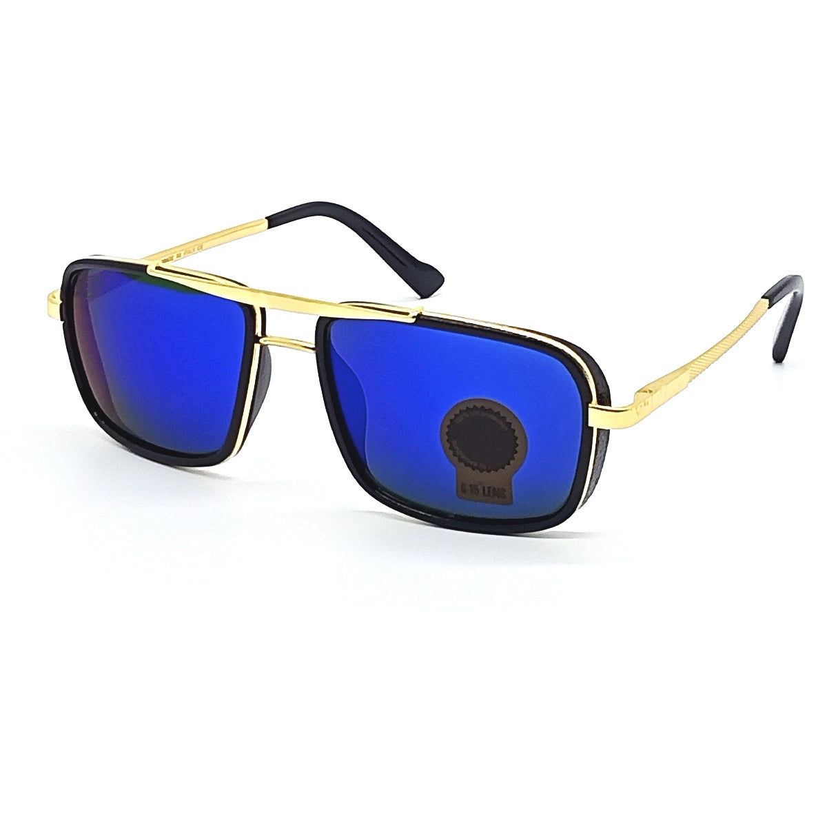 Madarian 4413 Square Sunglasses (SUN-RN-4413-BLU3GLD-M) SWASTIK CREATIONS The Trend Point