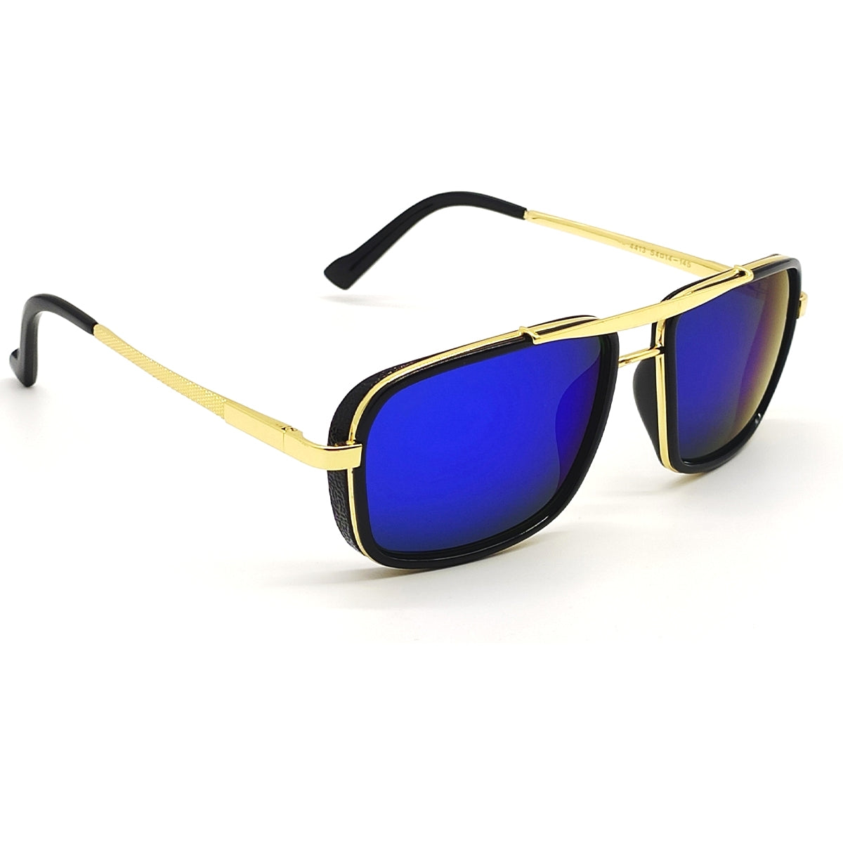 Madarian 4413 Square Sunglasses (SUN-RN-4413-BLU3GLD-M) SWASTIK CREATIONS The Trend Point