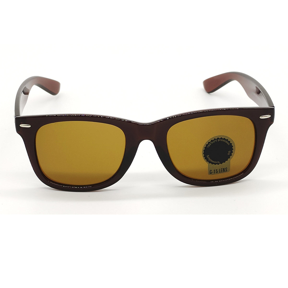 Brown Fangpo Square Sunglasses (SUN-RN-2140-BRN1BRN-M) SWASTIK CREATIONS The Trend Point