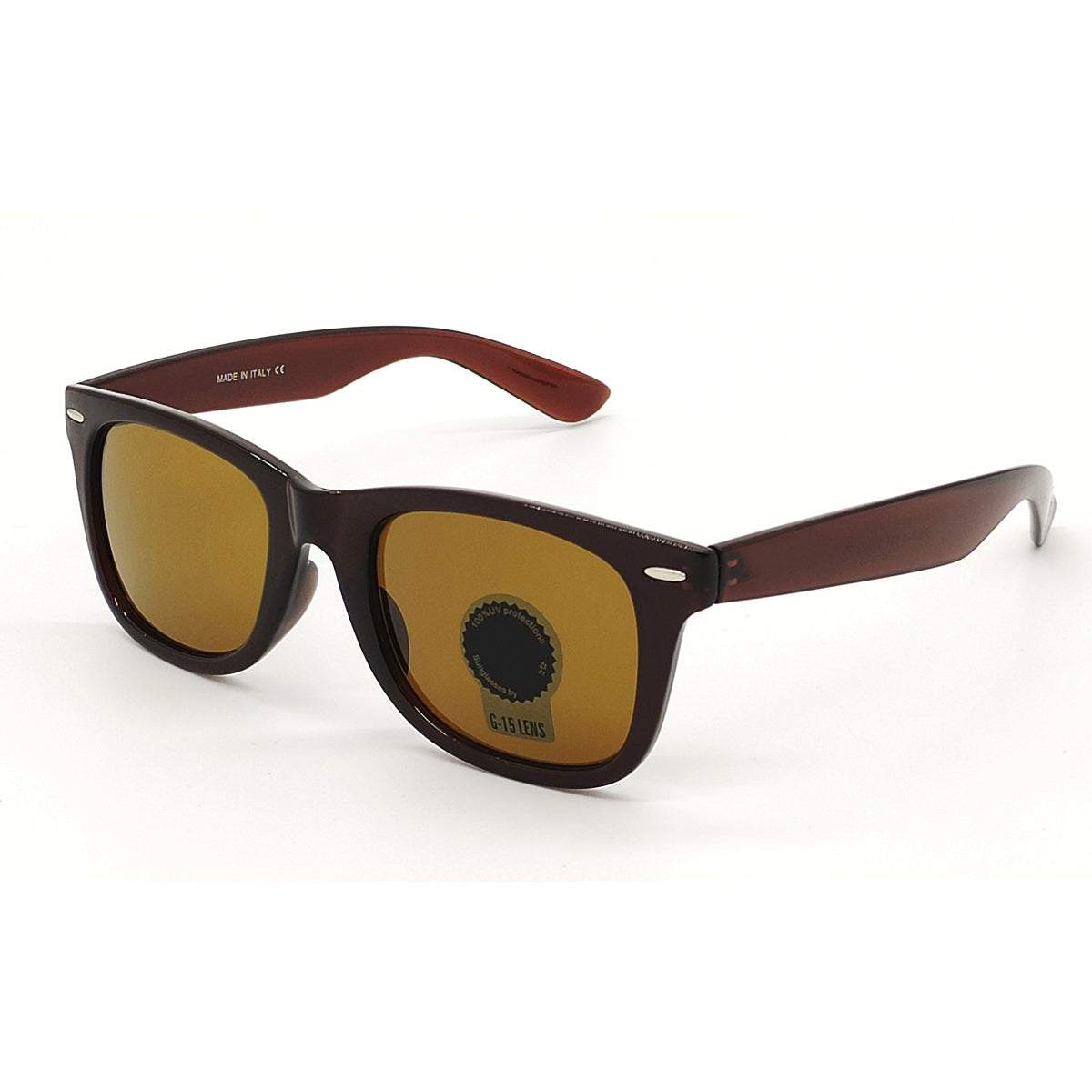 Brown Fangpo Square Sunglasses (SUN-RN-2140-BRN1BRN-M) SWASTIK CREATIONS The Trend Point