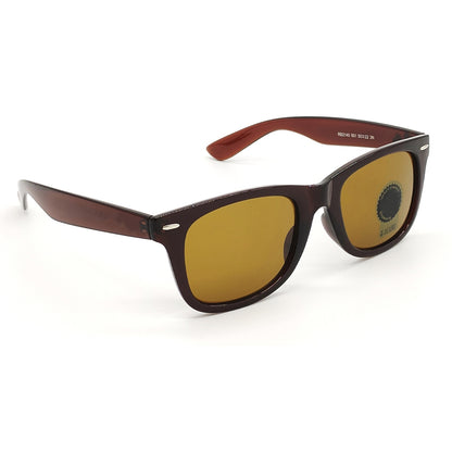 Brown Fangpo Square Sunglasses (SUN-RN-2140-BRN1BRN-M)