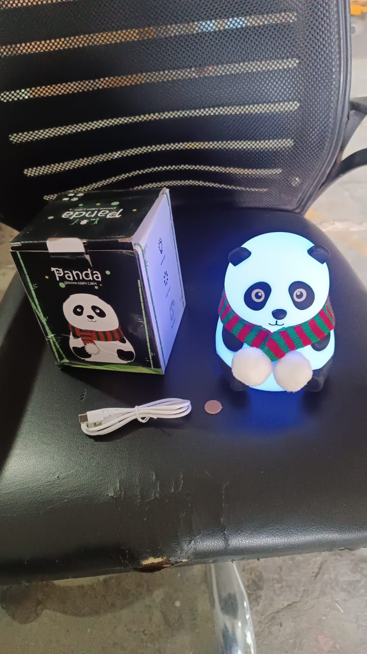 Panda 7-Color LED Silicone Touch Lamp (1 Pc) SWASTIK CREATIONS The Trend Point