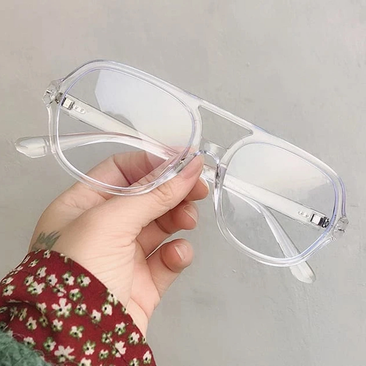 Clear(Transparent) GTA Square Sunglasses (SUN-GC-3340-CLR5CLR)