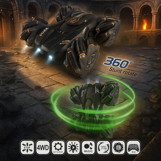 Drift 4X4 Remote Control Drift Stunt Car 4WD Racing Fall Resistant RC Car 360° Rotating Dual Sided Climbing High-Speed Tumbling Cross-Country Battle Off Road Rechargeable Adults Boy Girl
