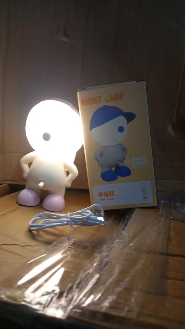 Cute Lovely Cartoon Design LED Desk Night Light With Plastic Head Cap (1 Pc) SWASTIK CREATIONS The Trend Point