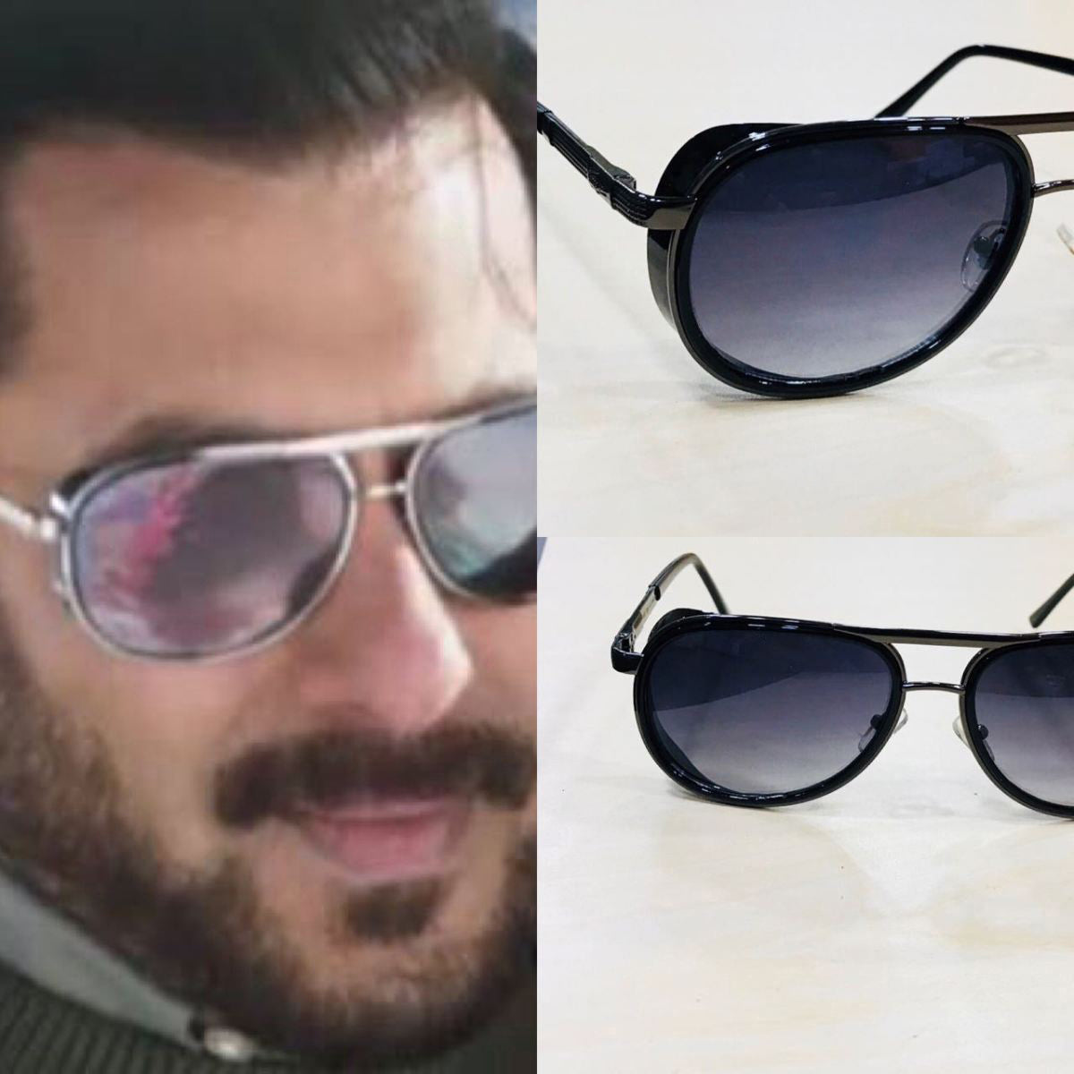 Black Speciale Oval Sunglasses (SUN-LC-0179-BLK2BLK) - SWASTIK CREATIONS The Trend Point SWASTIK CREATIONS The Trend Point