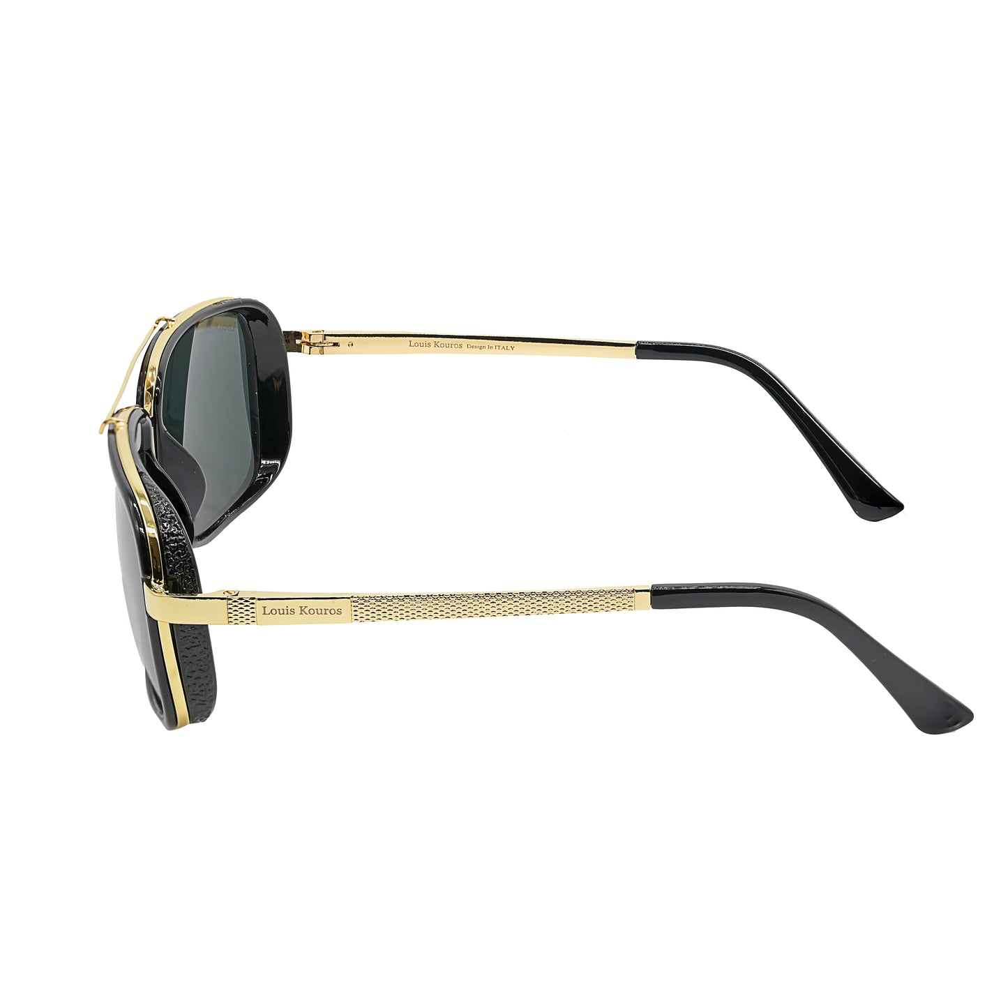 Black Cayenne Square Sunglasses (SUN-LK-4413-BLK1GLD-M) SWASTIK CREATIONS The Trend Point