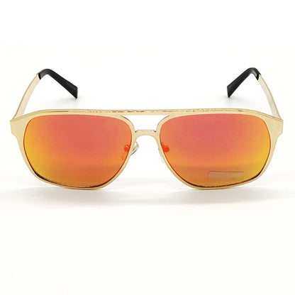 Orange MECH BEASTS Square Sunglasses (SUN-LC-0144-ORG3GLD) - SWASTIK CREATIONS The Trend Point