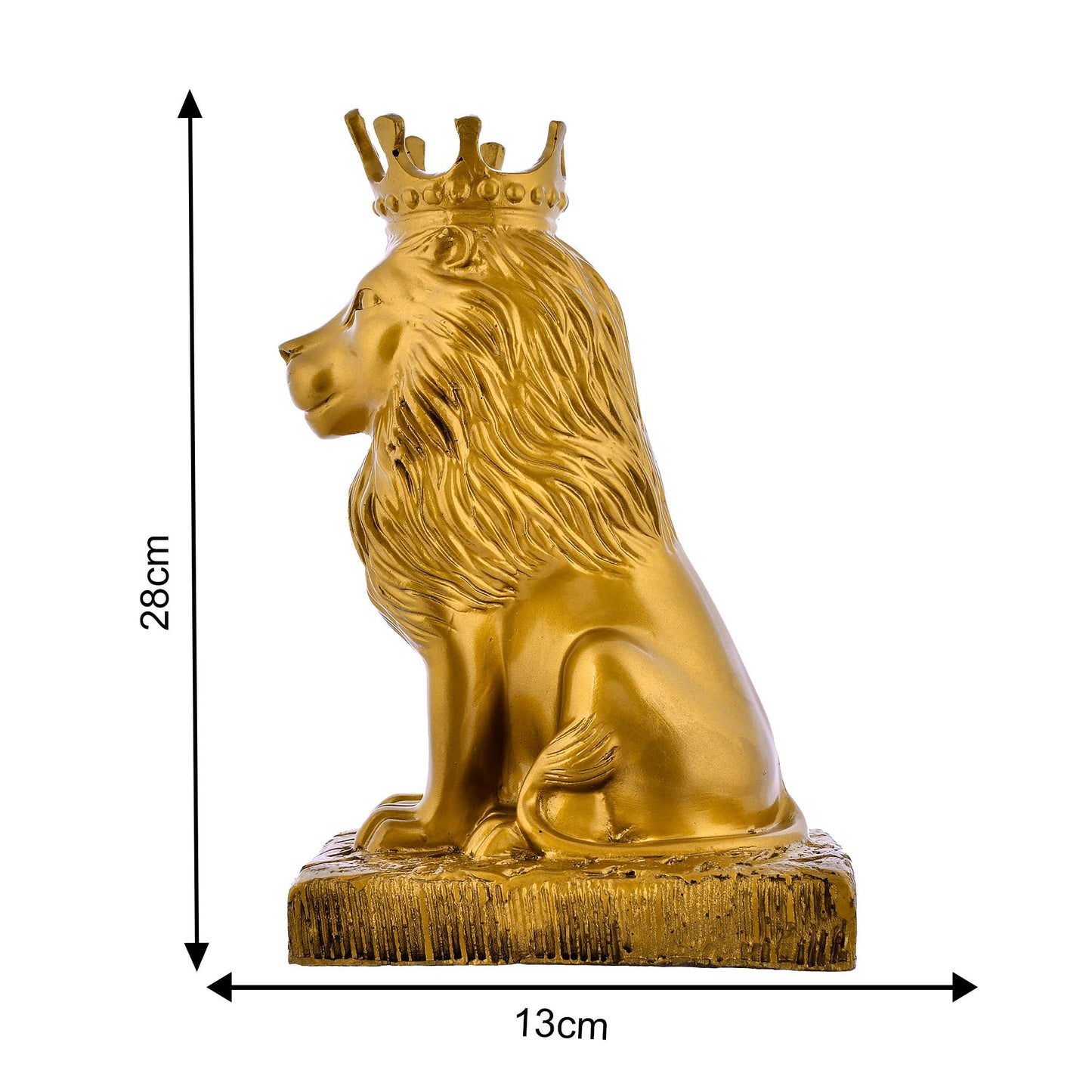 Swastik Trend Point Lion Statue with Crown Sculpture Showpiece Figurine for Home Decor Living Room -27 SWASTIK CREATIONS The Trend Point