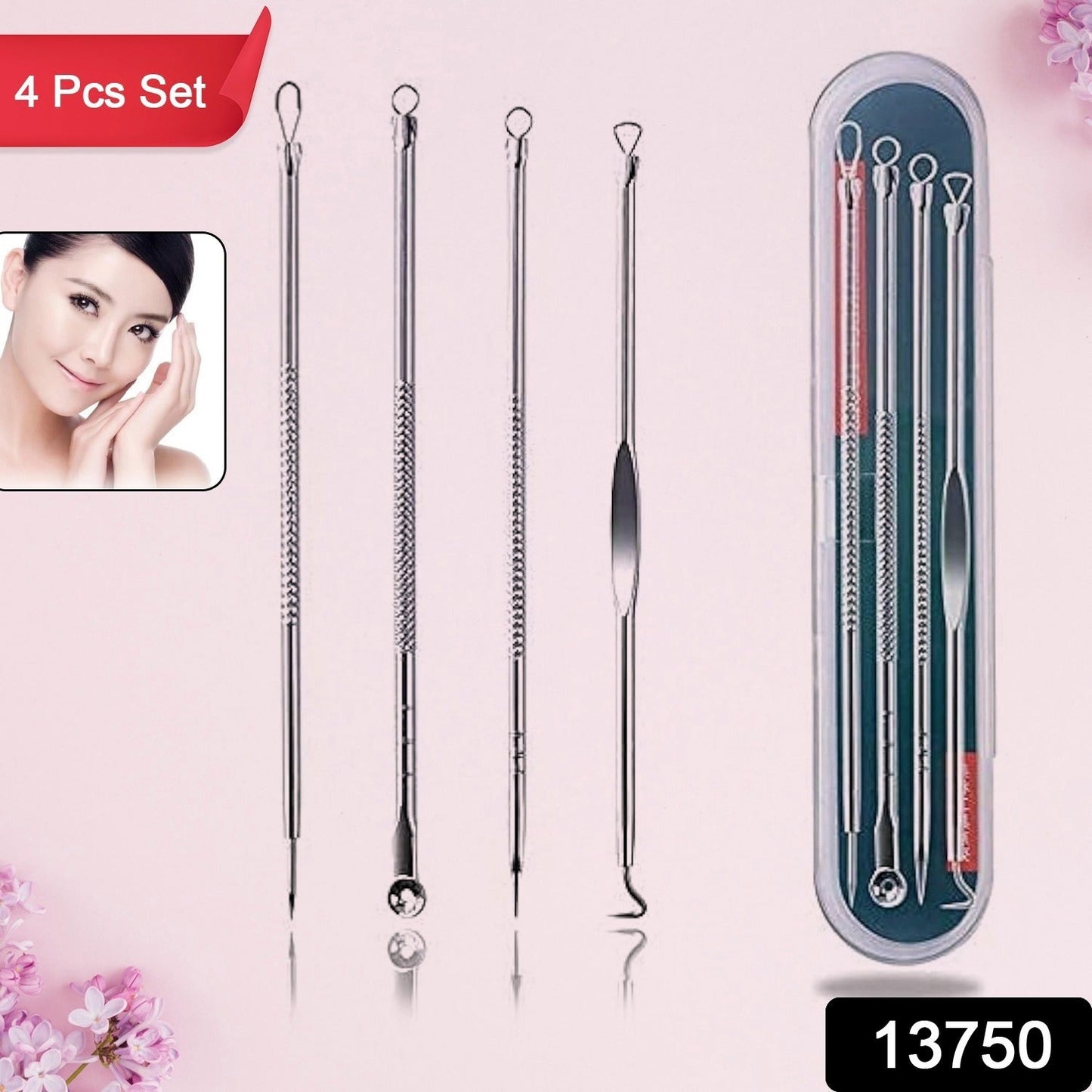 Blackhead Remover, 4-in-1 Stainless Steel Pimple Extractor Tool (1 Pc) SWASTIK CREATIONS The Trend Point