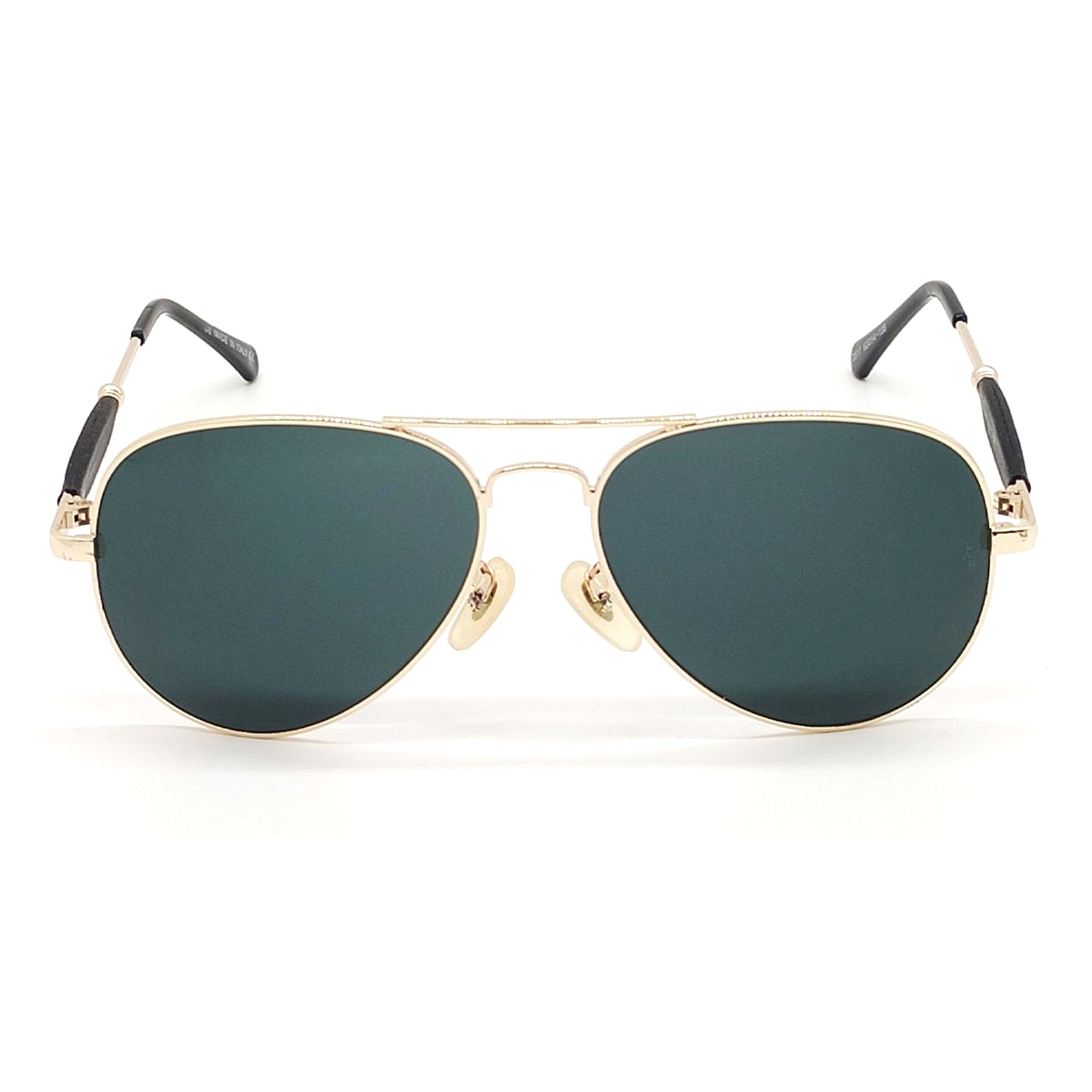 Black Ancestral Aviator Sunglasses (SUN-RN-3517-BLK1GLD-M)