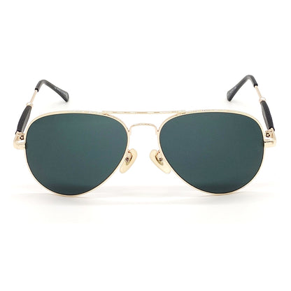 Black Ancestral Aviator Sunglasses (SUN-RN-3517-BLK1GLD-M)