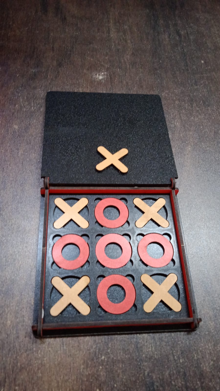 X & Zero Wooden Board Game (1 Set) SWASTIK CREATIONS The Trend Point