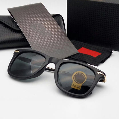 Black Enigte Square Sunglasses (SUN-RN-2148-BLK1BLK-M)