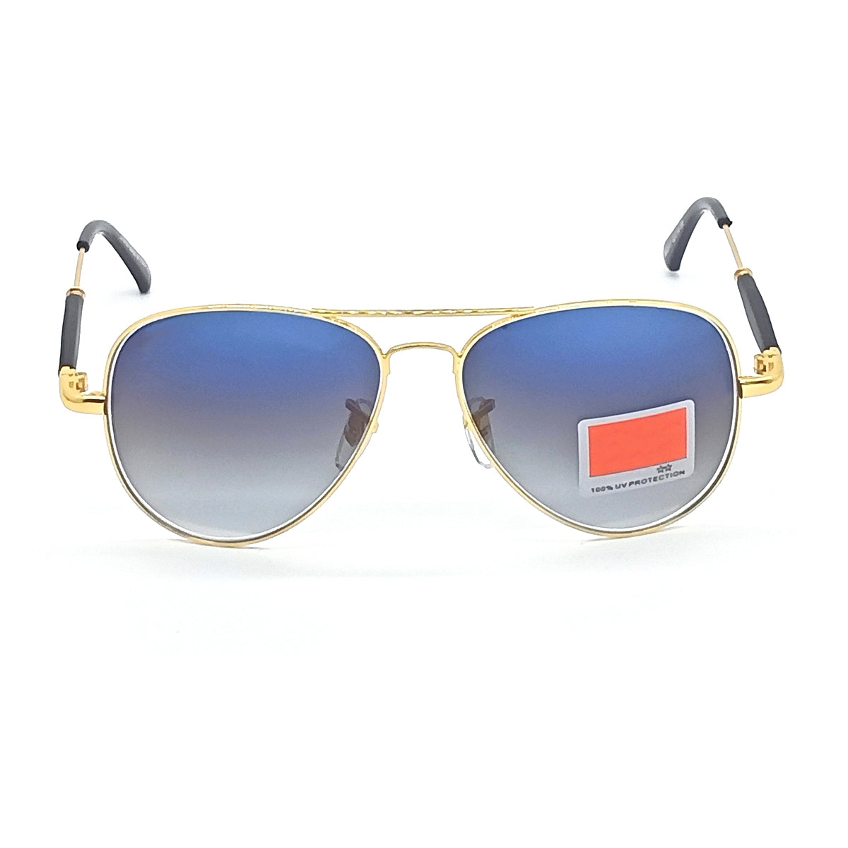 Blue Ancestral Aviator Sunglasses (SUN-RN-3517-BLU2GLD-M) SWASTIK CREATIONS The Trend Point