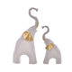 Swastik Trend Point Elephant Family Statue Antique Design Sculpture for Home Decor Showpiece Figurine 15cm*11cm*20cm