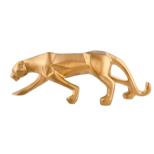 Swastik Trend Point Resin Black Jaguar Showpiece for Home Decor/Black Panther Statue for Living Room Decor, Cheetah Showpiece Office Decor Item, Pack of 1 (Golden)