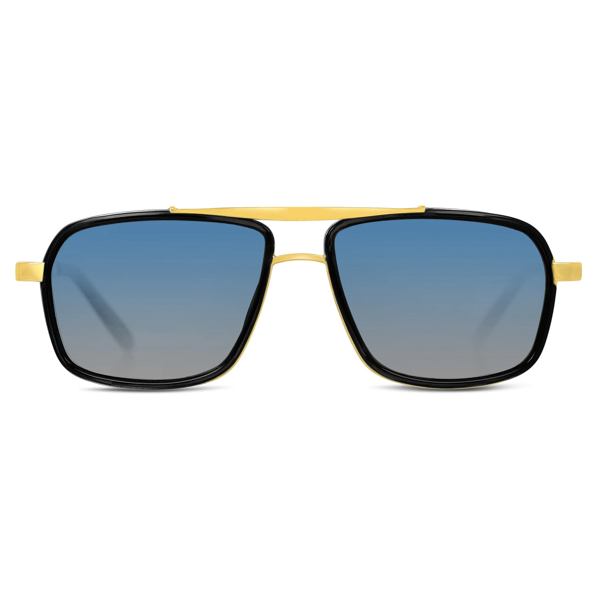 Madarian 4413 Square Sunglasses (SUN-RN-4413-BLU2GLD-M) SWASTIK CREATIONS The Trend Point