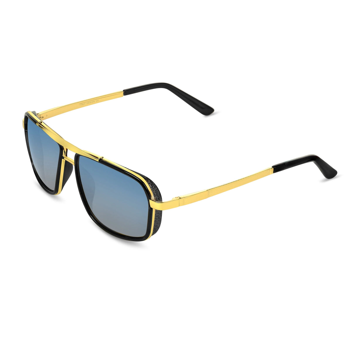 Madarian 4413 Square Sunglasses (SUN-RN-4413-BLU2GLD-M) SWASTIK CREATIONS The Trend Point