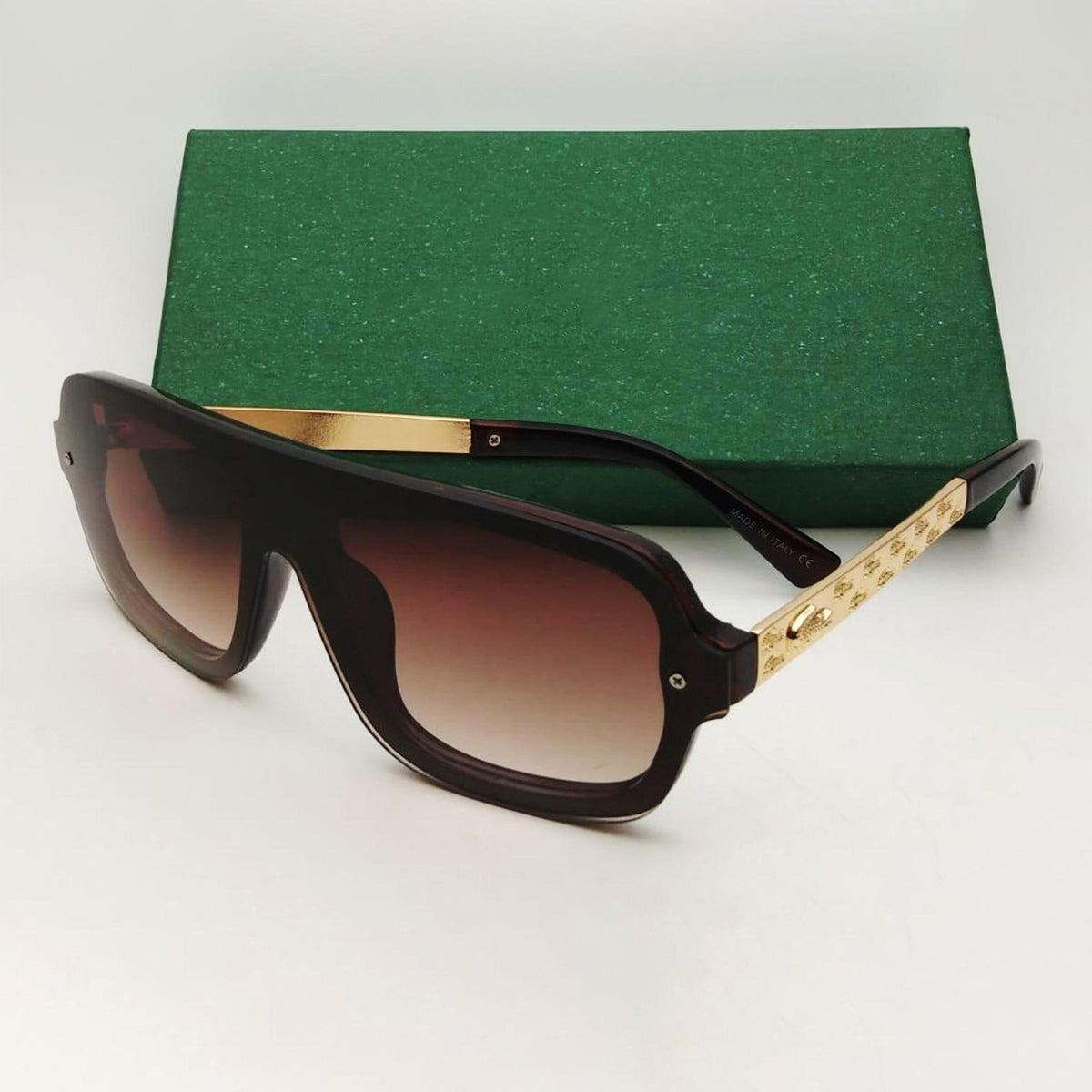 Brown HONEST Square Sunglasses (SUN-LC-0791-BRN2GLD)