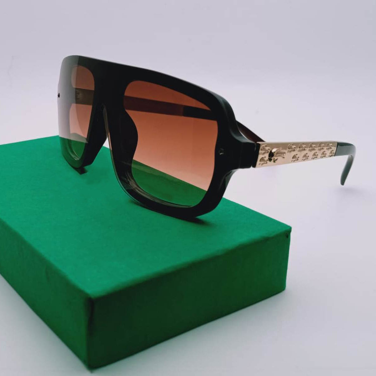 Brown HONEST Square Sunglasses (SUN-LC-0791-BRN2GLD)