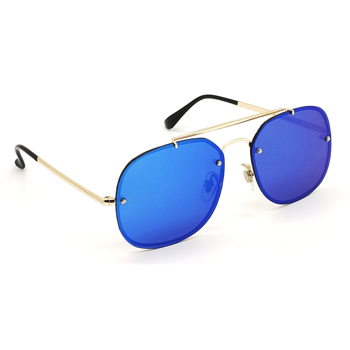 3583 Berlinetta Square Sunglasses (SUN-RN-3583-AQB3GLD) SWASTIK CREATIONS The Trend Point