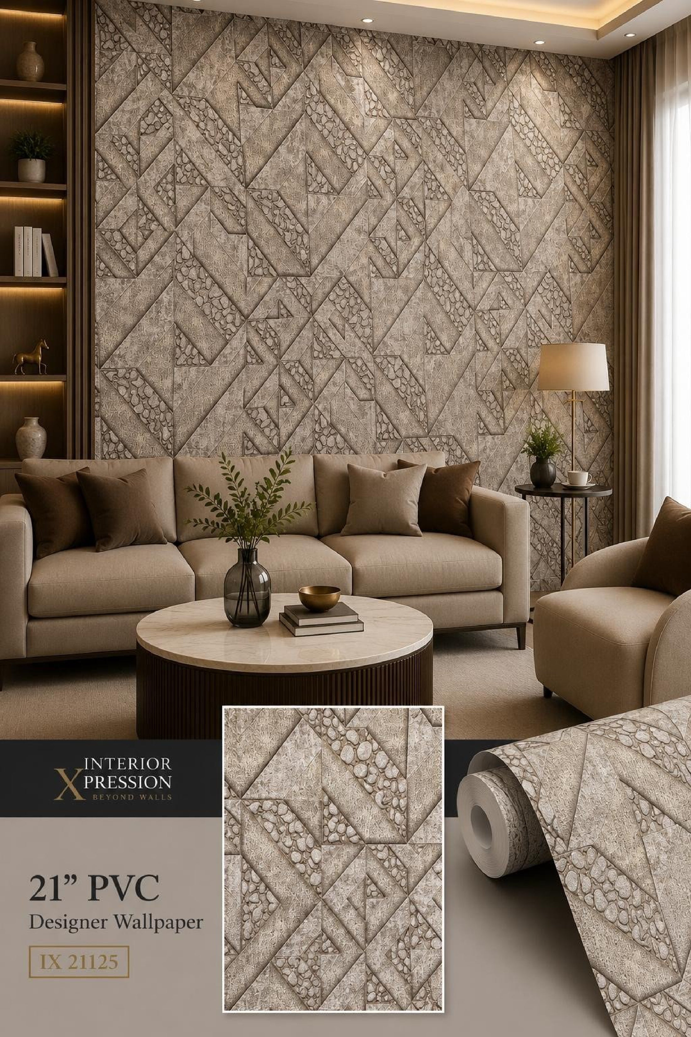 W21 3D Premium PVC Designer Wallpaper