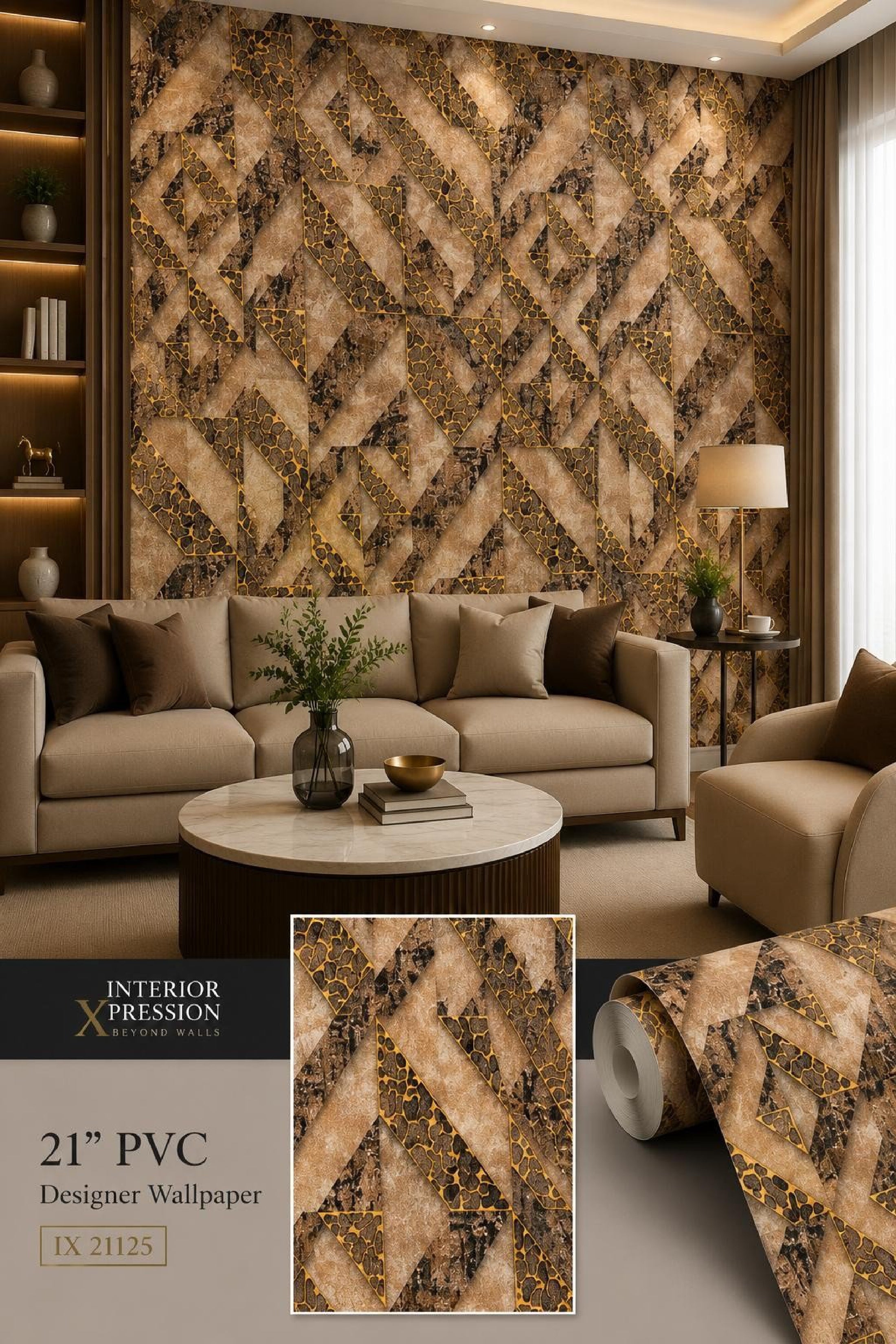 W22 3D Premium PVC Designer Wallpaper