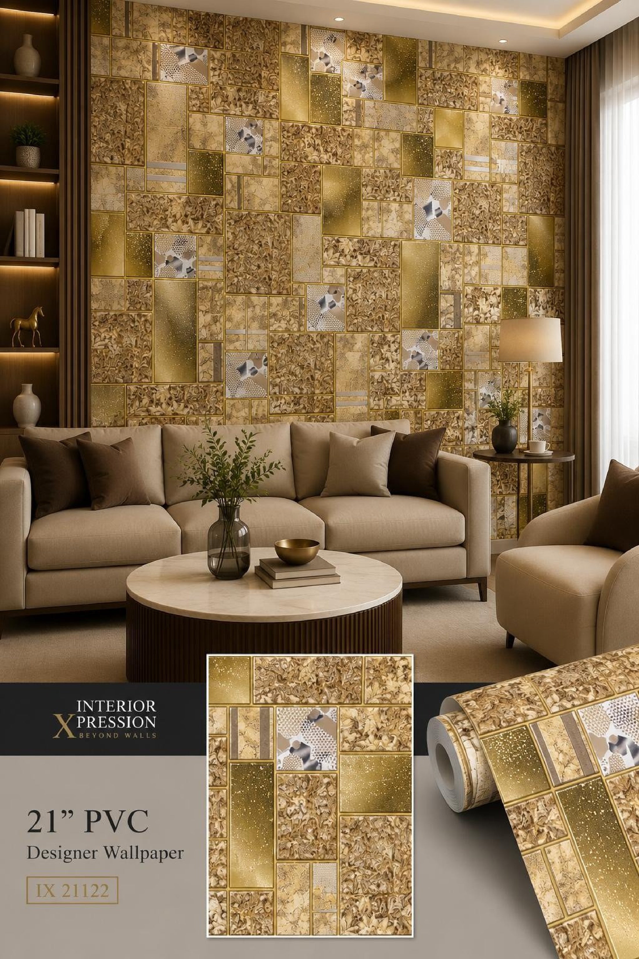 W27 3D Premium PVC Designer Wallpaper