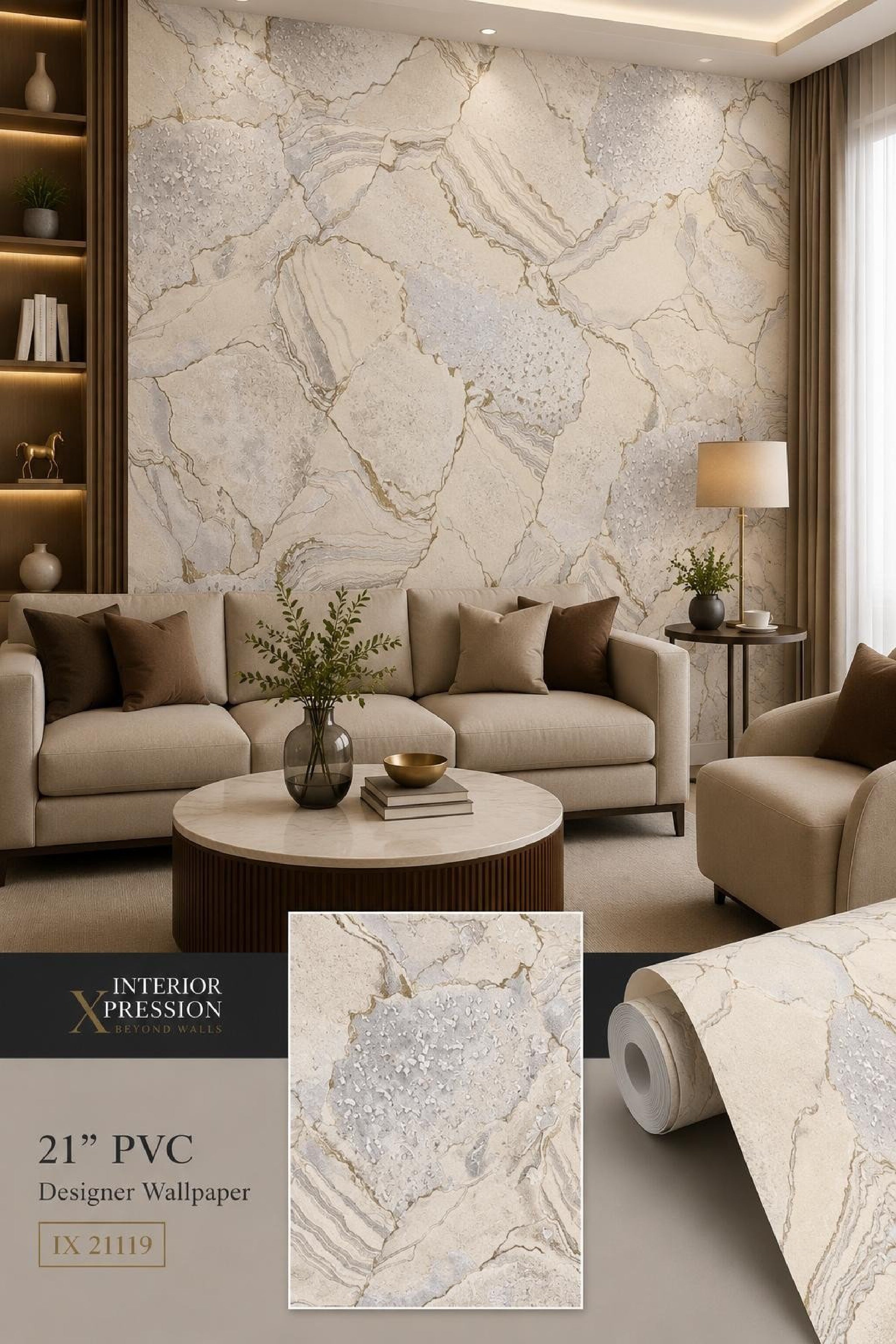W33 3D Premium PVC Designer Wallpaper