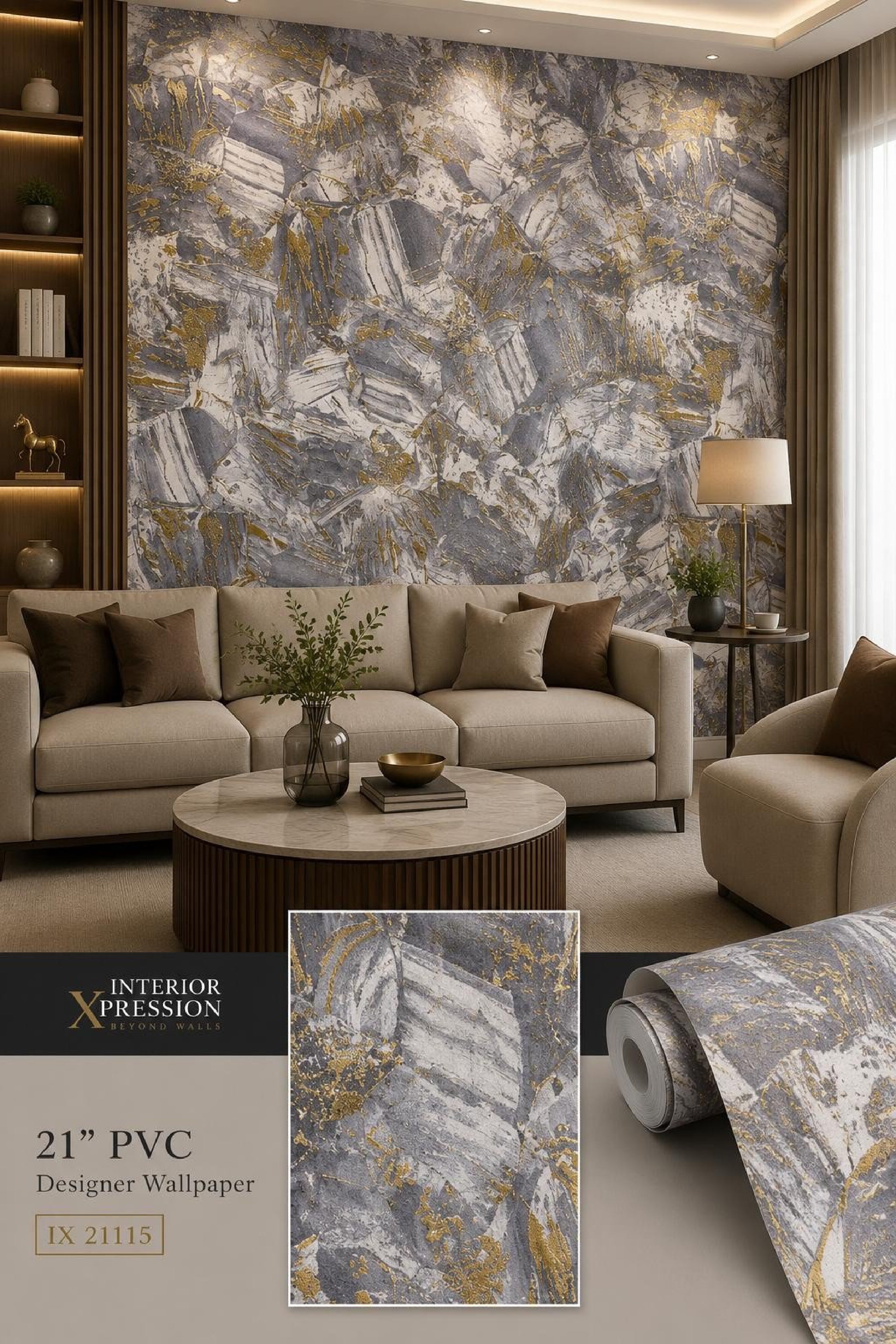 W38 3D Premium PVC Designer Wallpaper