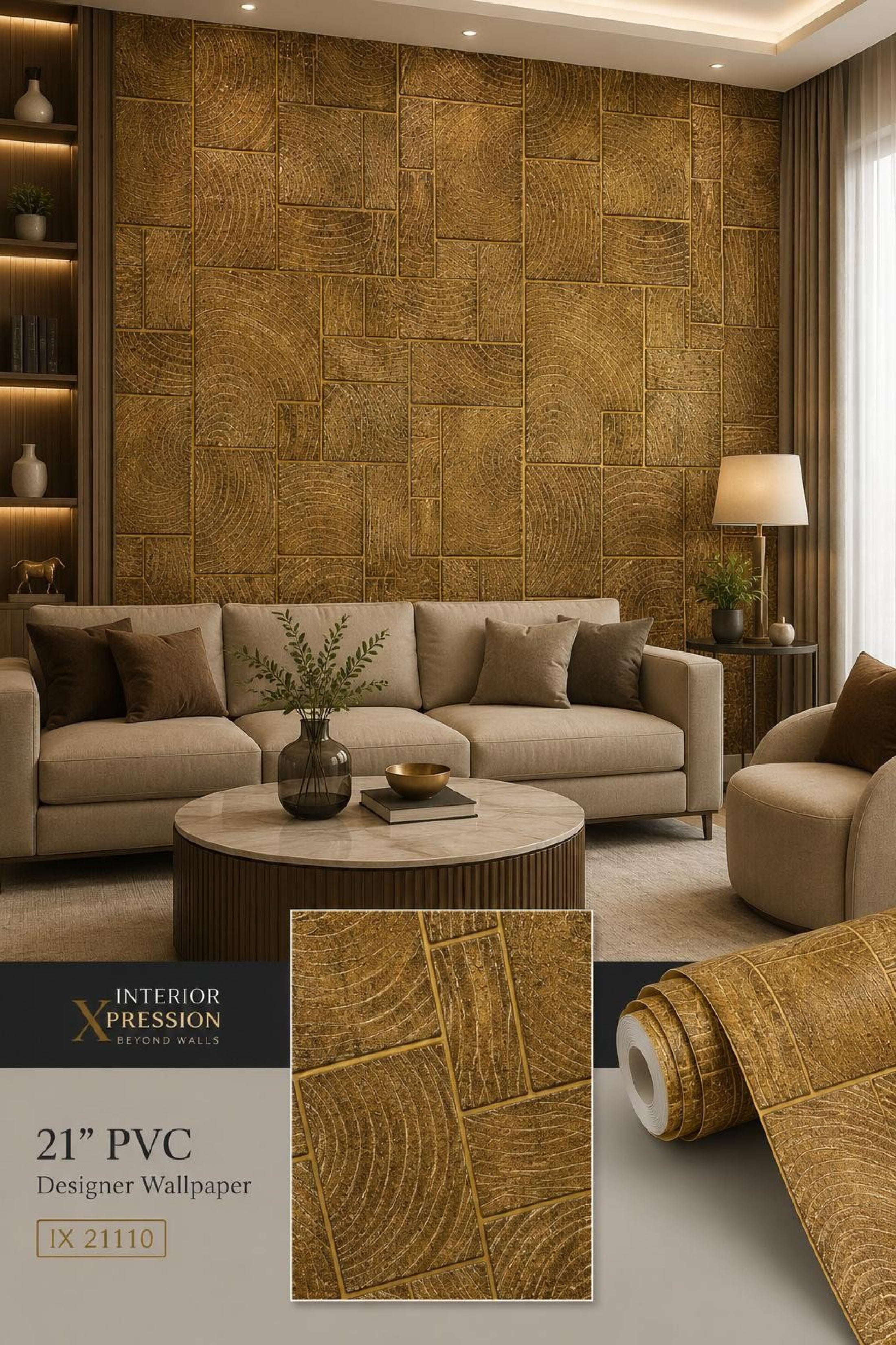 W43 3D Premium PVC Designer Wallpaper